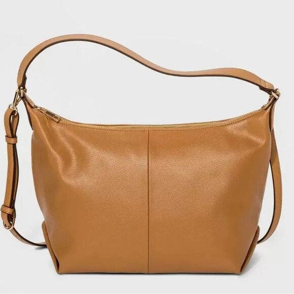a • new day | shoulder bag w/ detachable crossbody strap  - caramel *NWT* - Picture 1 of 2